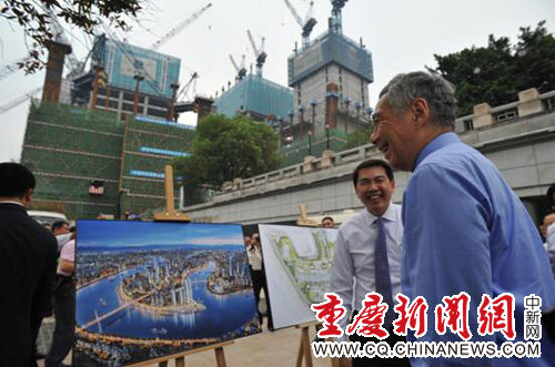 新加坡总理李显龙考察重庆来福士广场--42--重
