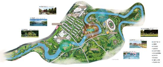 圖為竹溪河濕地公園規劃效果圖。招商·公園上城 供圖