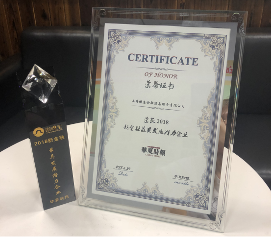 嗷呜宝荣获2018年金融科技峰会“最具发展潜力企业奖”